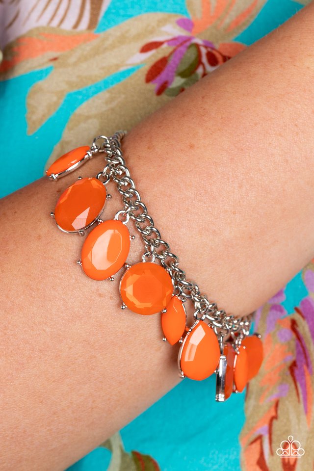 Serendipitous Shimmer - Orange - Paparazzi Bracelet Image