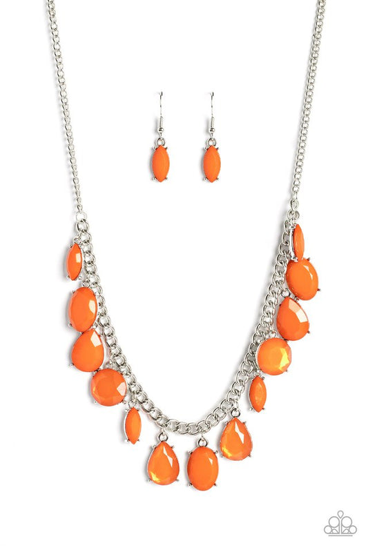 Fairytale Fortuity - Orange - Paparazzi Necklace Image