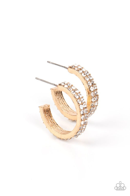 Positively Petite - Gold - Paparazzi Earring Image