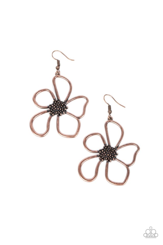 Wildflower Walkway - Copper - Paparazzi Earring Image