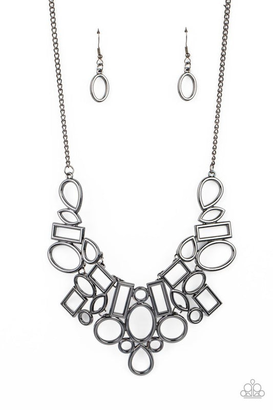 Geometric Grit - Black - Paparazzi Necklace Image