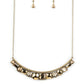 The Only SMOKE-SHOW in Town - Brass - Paparazzi Necklace Image