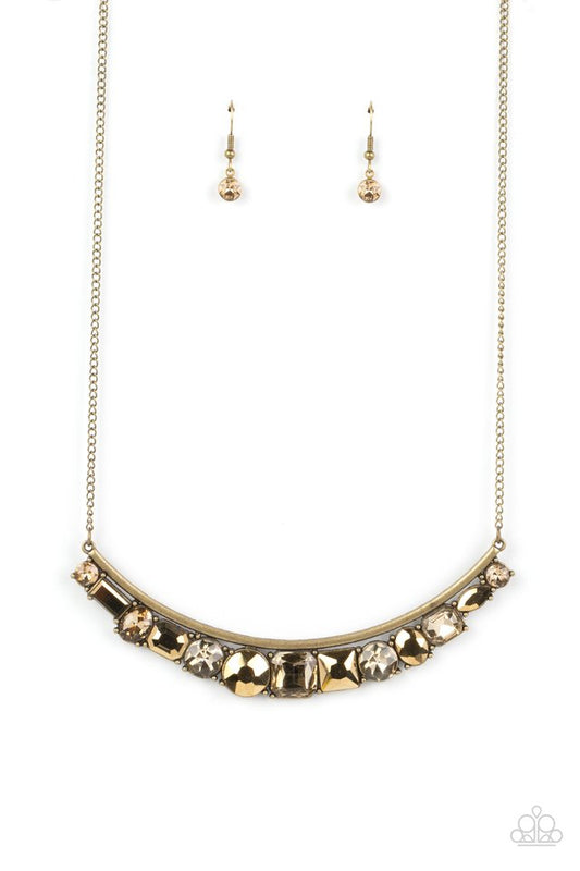 The Only SMOKE-SHOW in Town - Brass - Paparazzi Necklace Image