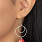 Terrazzo Tempo - Red - Paparazzi Earring Image