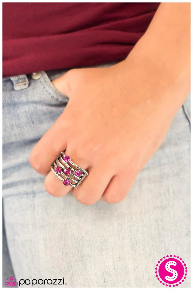 Paparazzi Ring ~ Offbeat - Pink