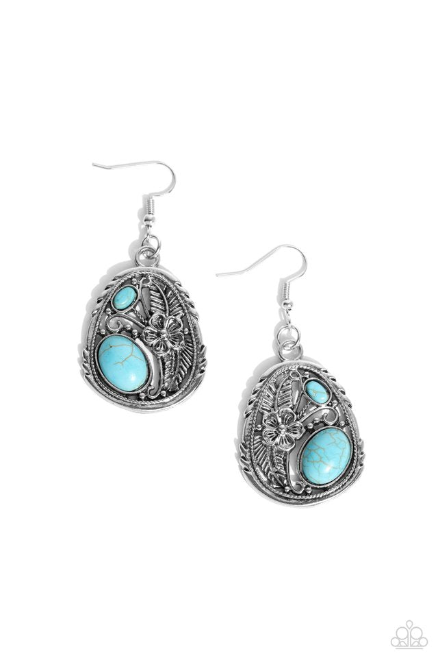 Hibiscus Harvest - Blue - Paparazzi Earring Image