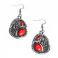 Hibiscus Harvest - Red - Paparazzi Earring Image