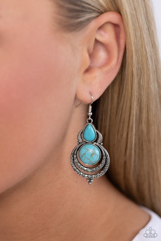 Sonoran Song - Blue - Paparazzi Earring Image