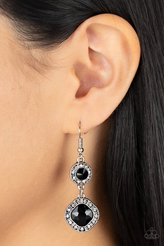 Modern Motives - Black - Paparazzi Earring Image