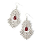 Sociable Sparkle - Red - Paparazzi Earring Image