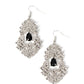 Sociable Sparkle - Black - Paparazzi Earring Image