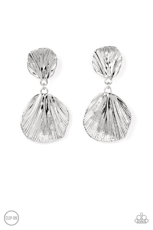 Metro Mermaid - Silver - Paparazzi Earring Image