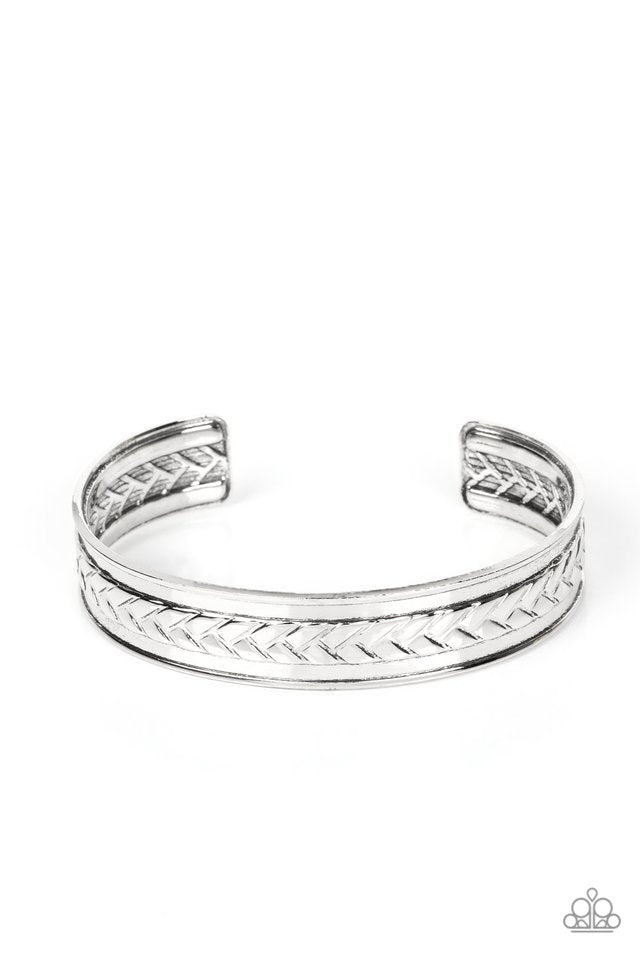 Hot on the TRAILBLAZER - Silver - Paparazzi Bracelet Image