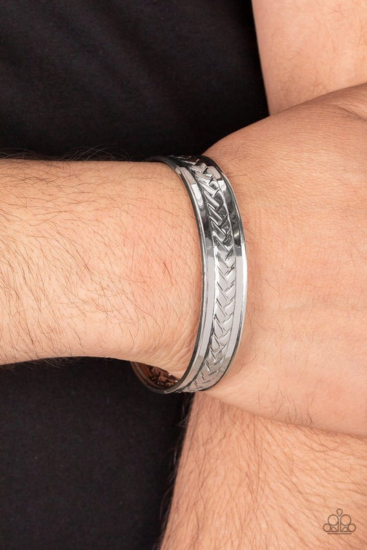 Hot on the TRAILBLAZER - Silver - Paparazzi Bracelet Image