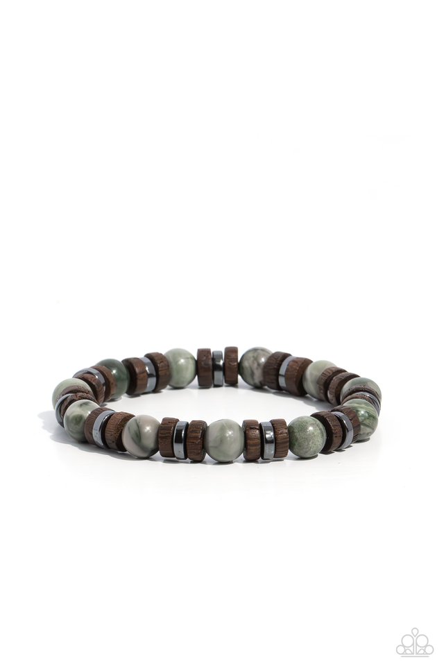 Earthy Empath - Green - Paparazzi Bracelet Image