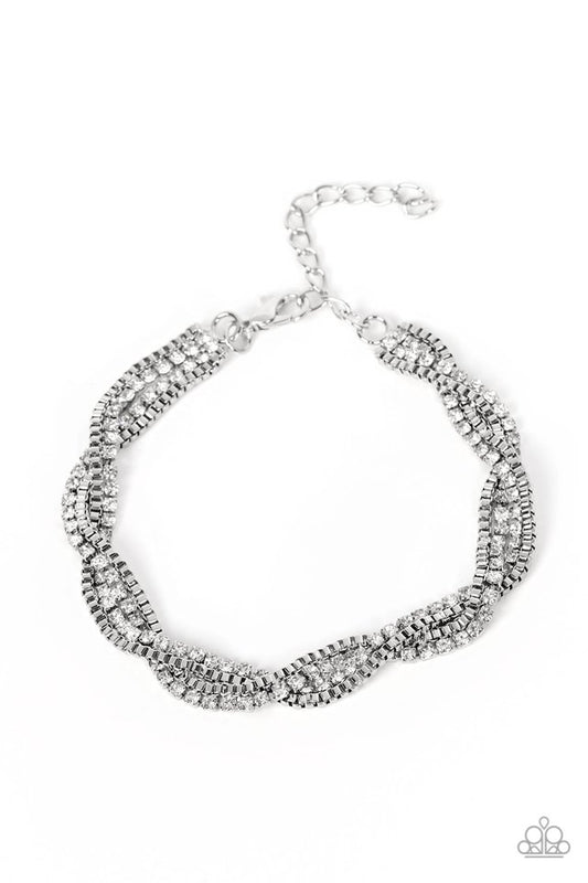 Box Office Bling - White - Paparazzi Bracelet Image