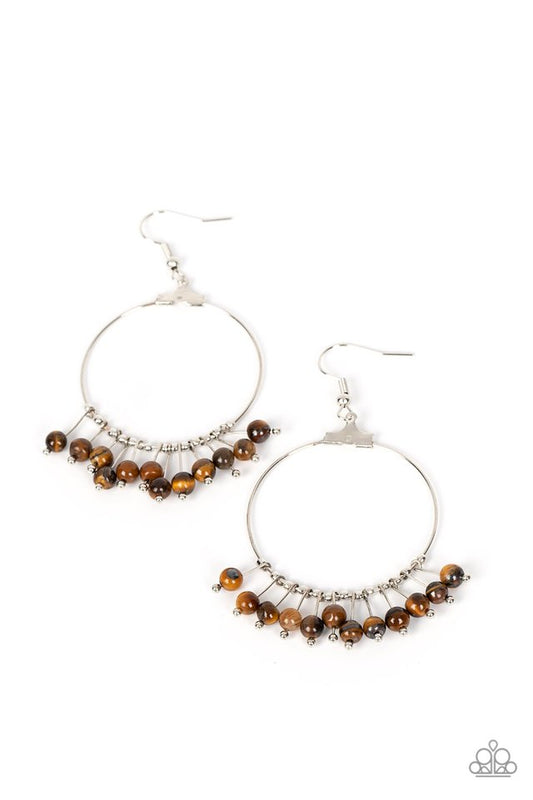 Free Your Soul - Brown - Paparazzi Earring Image
