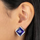 Sparkle Squared - Blue - Paparazzi Earring Image