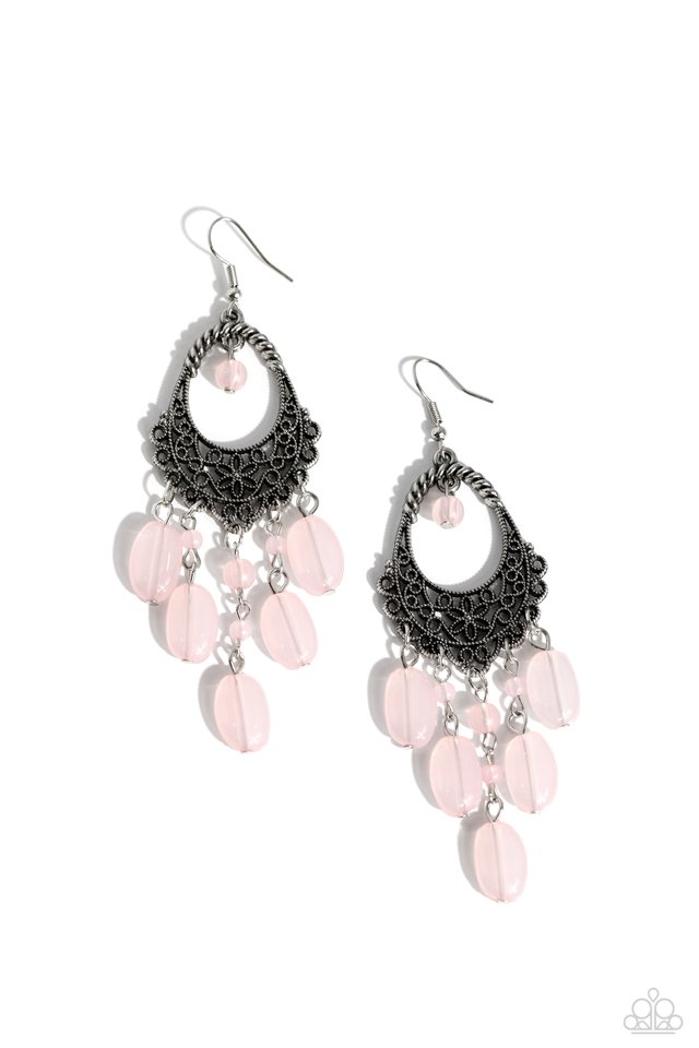 Botanical Escape - Pink - Paparazzi Earring Image