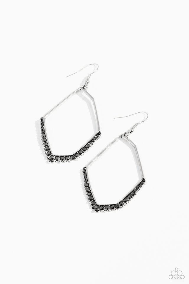 Bent on Success - Silver - Paparazzi Earring Image