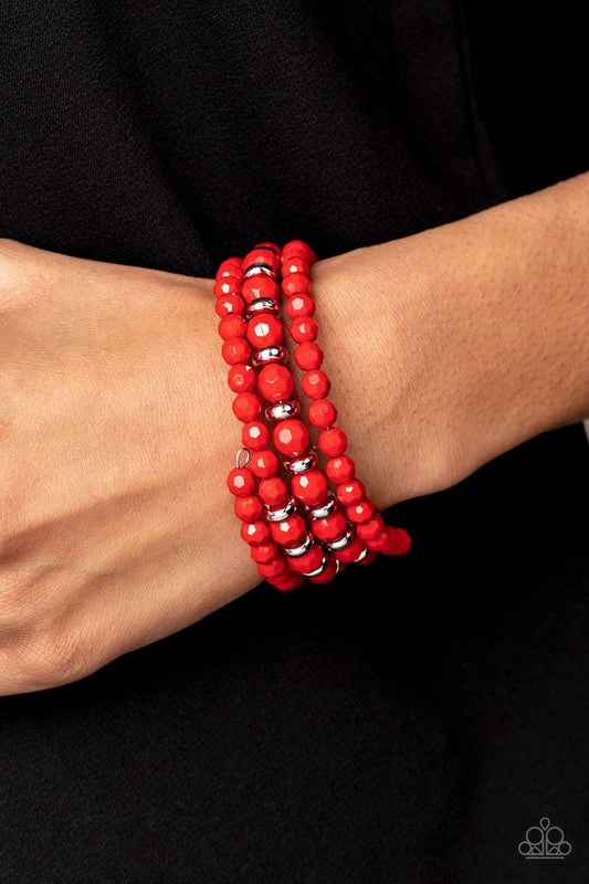 Its a Vibe - Red - Paparazzi Bracelet Image