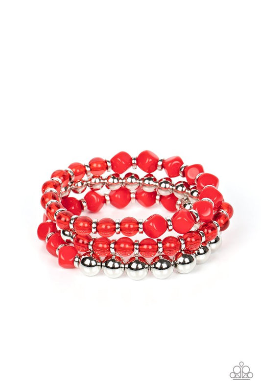 Summer Sabbatical - Red - Paparazzi Bracelet Image