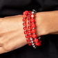 Summer Sabbatical - Red - Paparazzi Bracelet Image