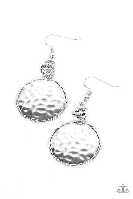 Prehistoric Perfection - Silver - Paparazzi Earring Image