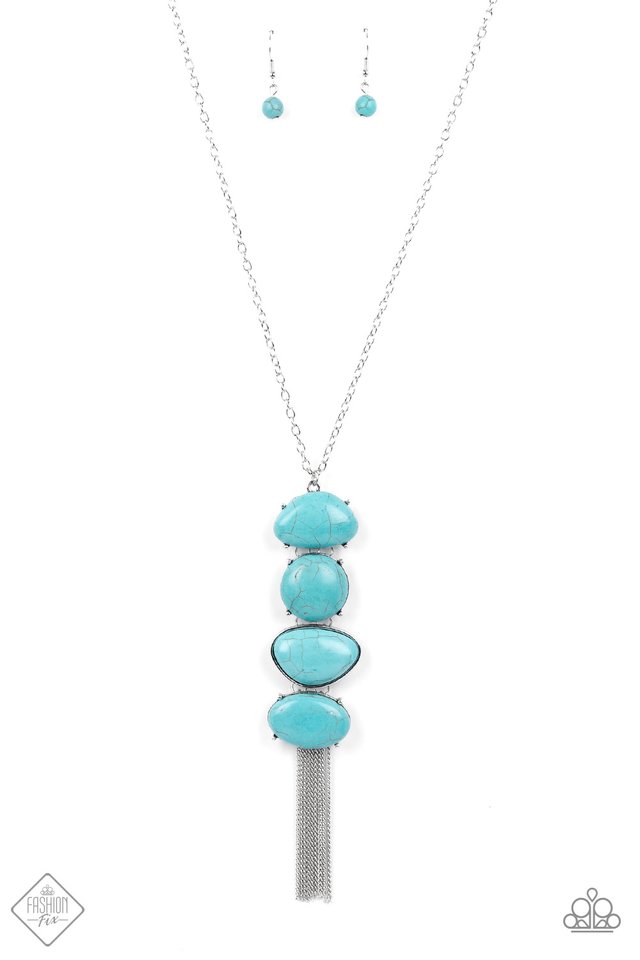 Hidden Lagoon - Blue - Paparazzi Necklace Image