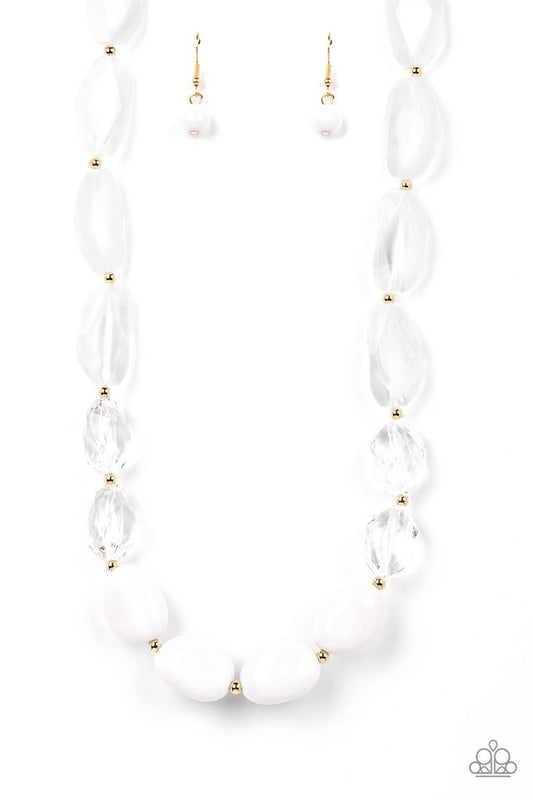 Private Paradise - White - Paparazzi Necklace Image