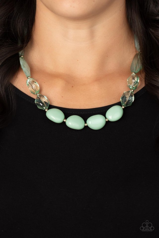 Private Paradise - Green - Paparazzi Necklace Image