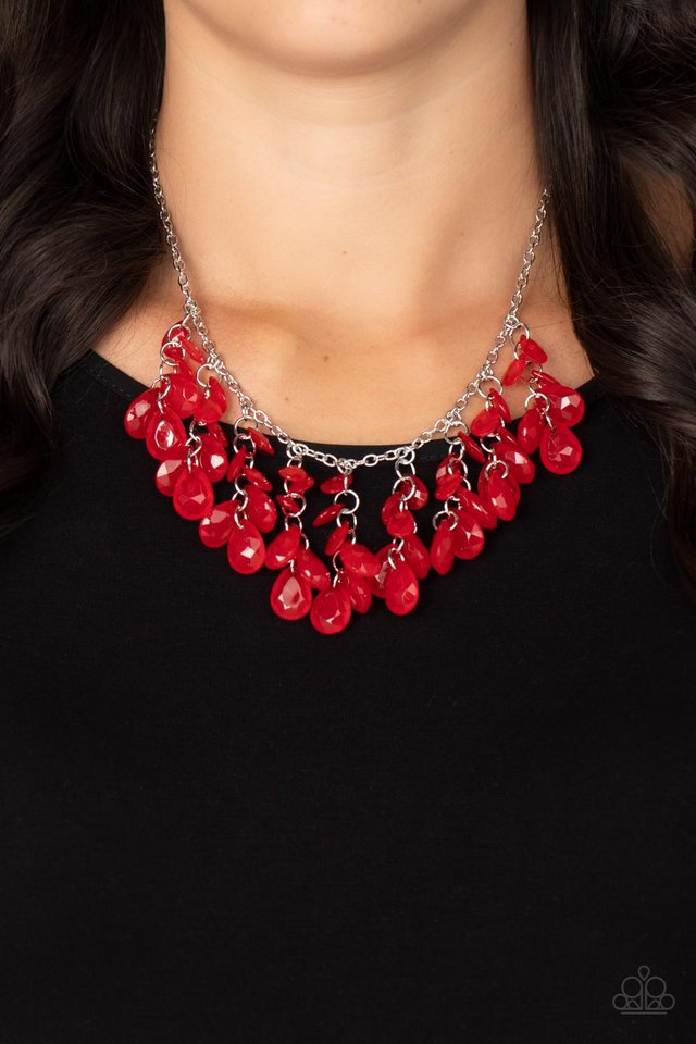 Crystal Cabaret - Red - Paparazzi Necklace Image