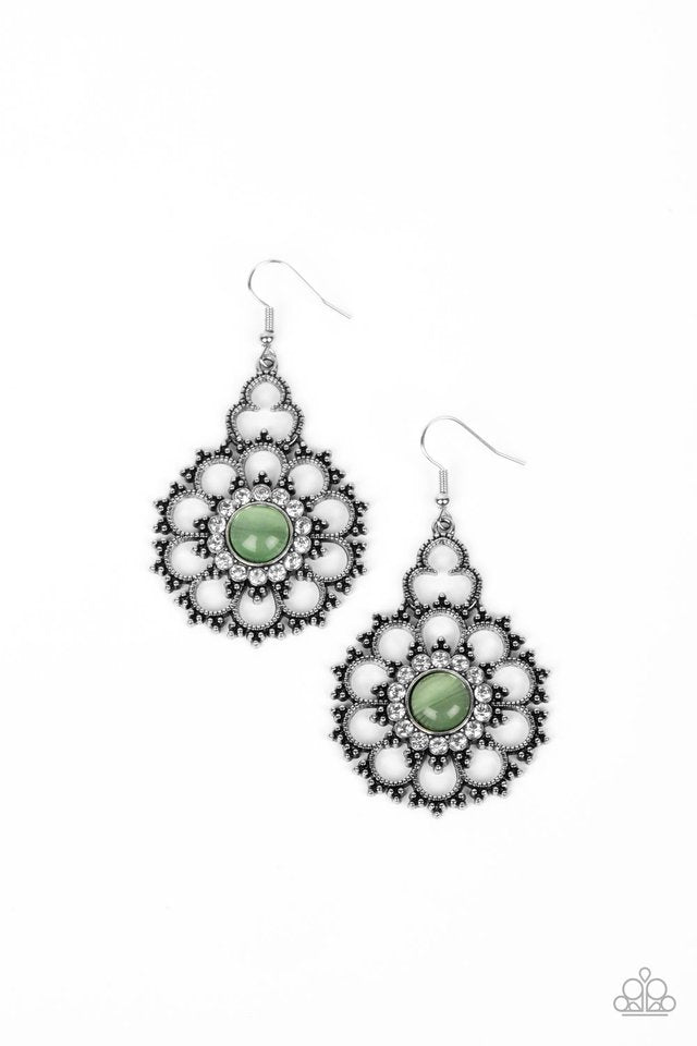 Floral Renaissance - Green - Paparazzi Earring Image