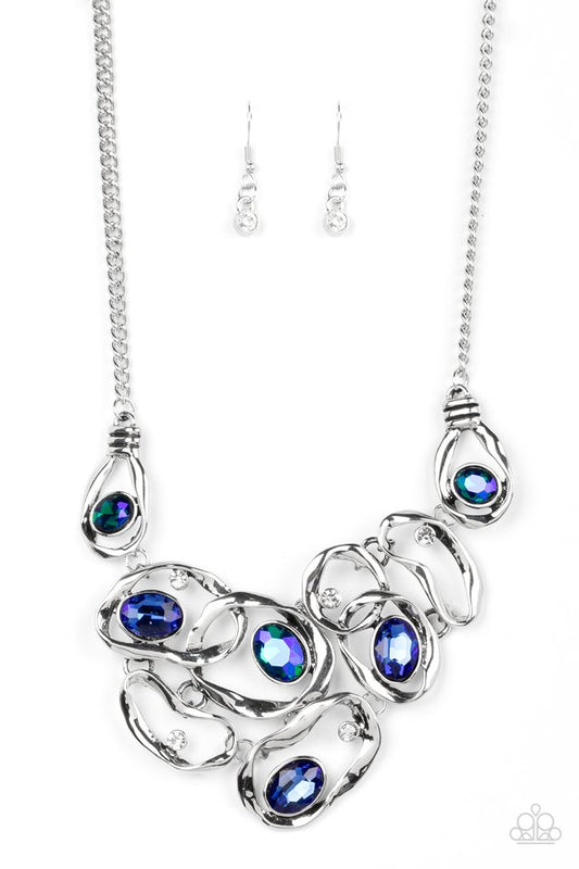 Warp Speed - Blue - Paparazzi Necklace Image