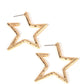 All-Star Attitude - Gold - Paparazzi Earring Image