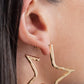 All-Star Attitude - Gold - Paparazzi Earring Image