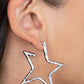 All-Star Attitude - Silver - Paparazzi Earring Image