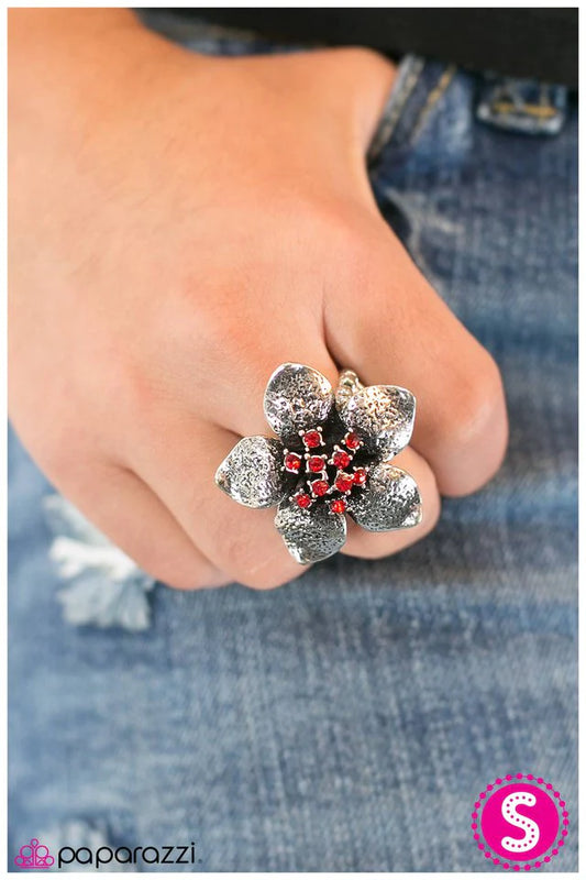 Paparazzi Ring ~ Flowering Orchard - Red