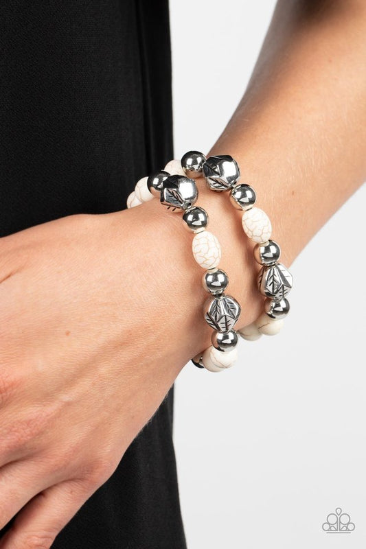 Sagebrush Saga - White - Paparazzi Bracelet Image