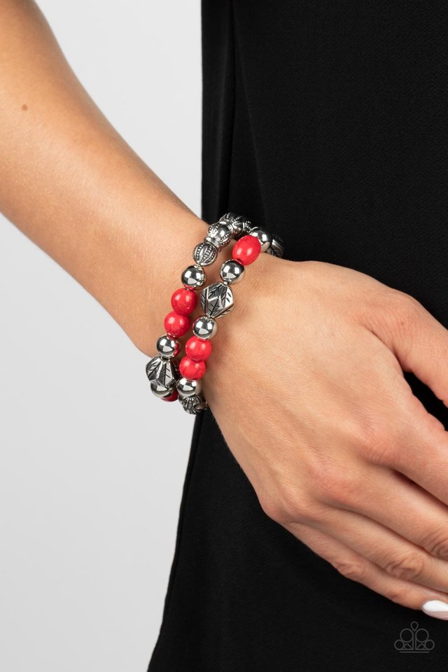 Sagebrush Saga - Red - Paparazzi Bracelet Image