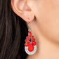 Beachfront Formal - Red - Paparazzi Earring Image