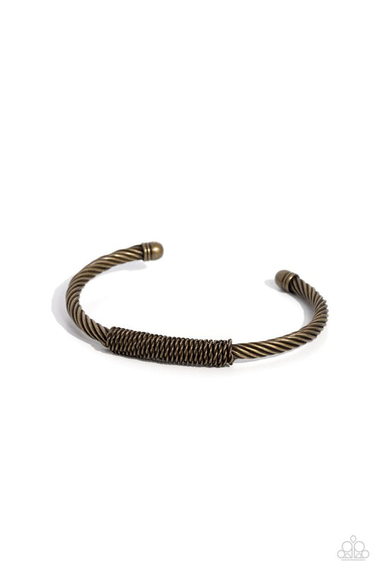 CABLE-Minded - Brass - Paparazzi Bracelet Image