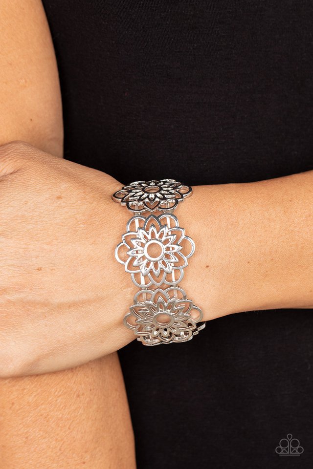 Baroque Bouquet - Silver - Paparazzi Bracelet Image