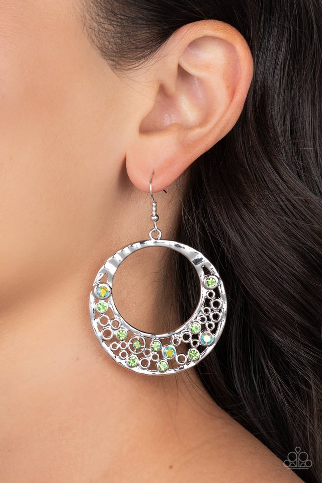 Enchanted Effervescence - Green - Paparazzi Earring Image