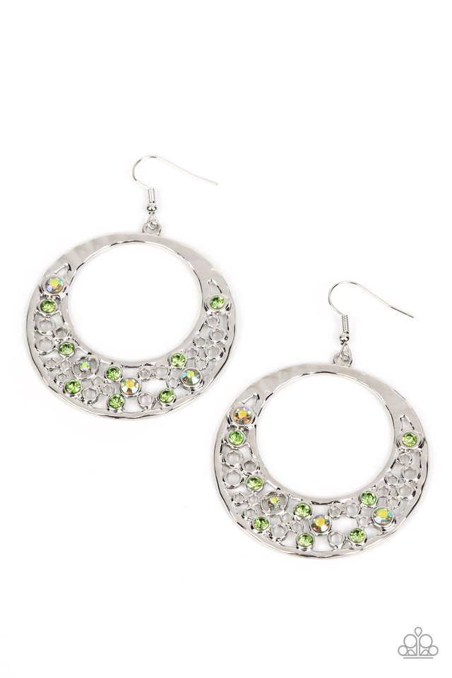 Enchanted Effervescence - Green - Paparazzi Earring Image