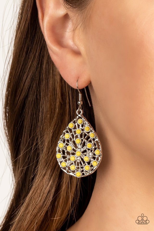 Botanical Berries - Yellow - Paparazzi Earring Image