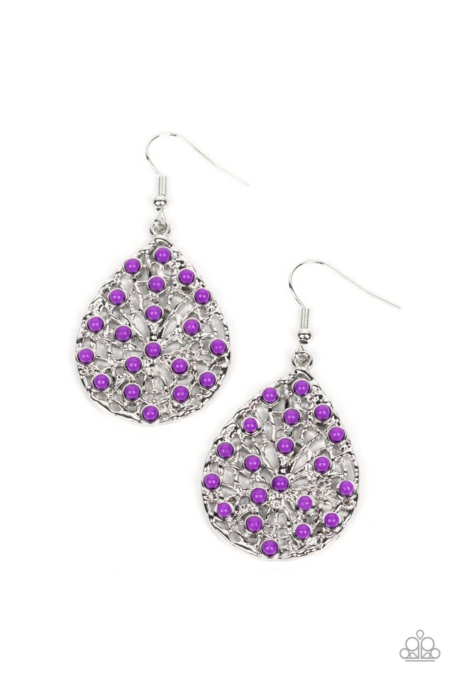 Botanical Berries - Purple - Paparazzi Earring Image