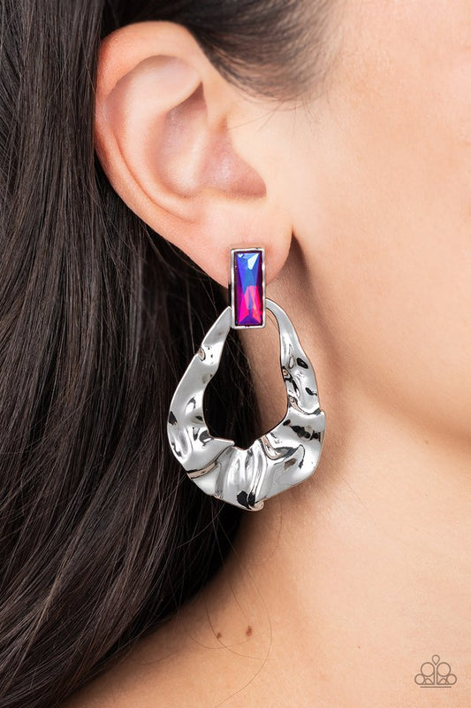 Metro Meltdown - Pink - Paparazzi Earring Image