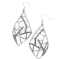 Geo Grid - Silver - Paparazzi Earring Image