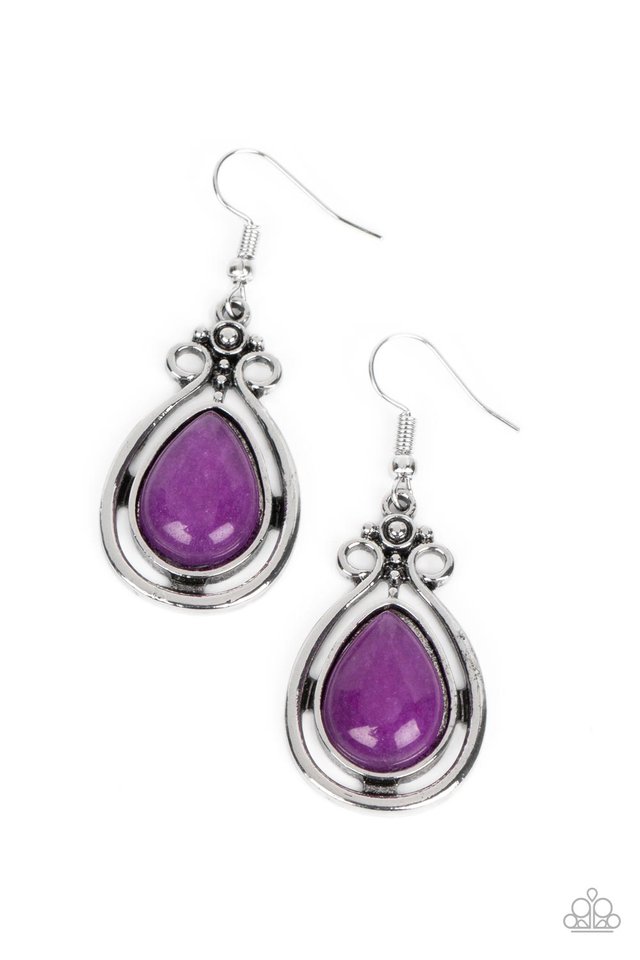 Mountain Mantra - Purple - Paparazzi Earring Image